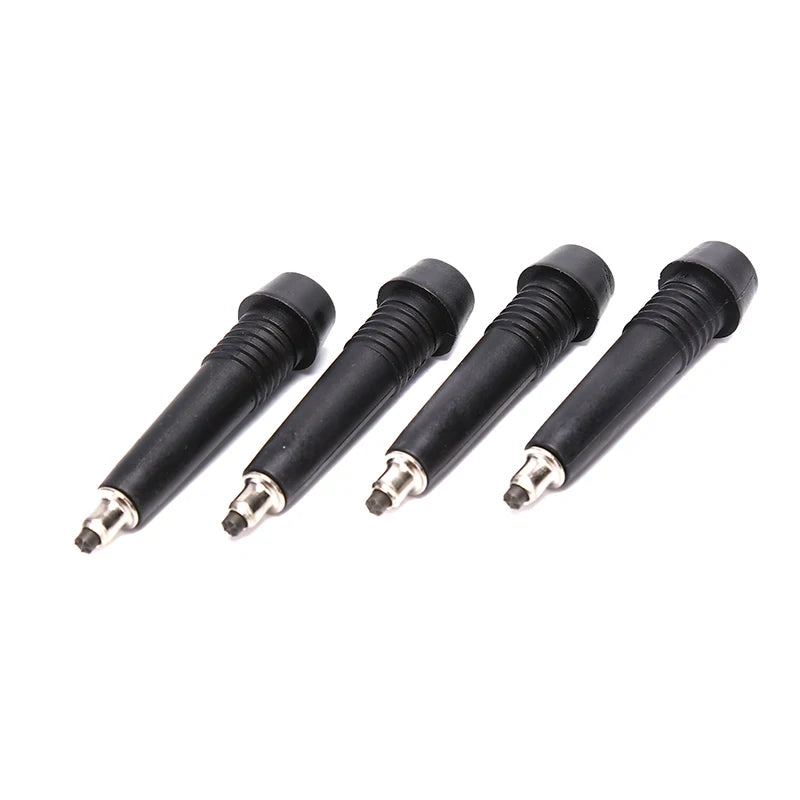 4pcs Tungsten Carbide Trekking Pole Tips – Nordic Walk Replacement Trekking Pole Tips PLUSH Black
