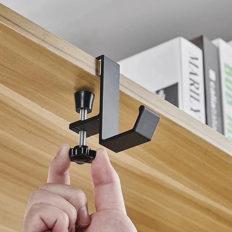 Punch-Free Headset Hanger Adjustable Desk Edge Hook – 1/2pc Desk Hook Organizer PLUSH