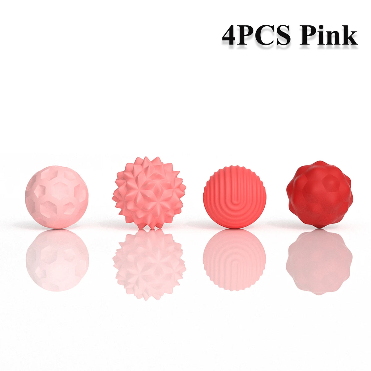 Silicone Magnetic Sensory Fidget Balls 2/4/8 Pack Sensory Fidget Toy PLUSH 4PCS Pink