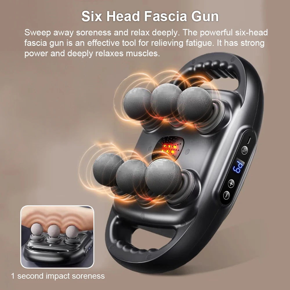 Professional Fascia Massage Gun – 16 Heads, 9 Modes Percussion Massage Gun PLUSH