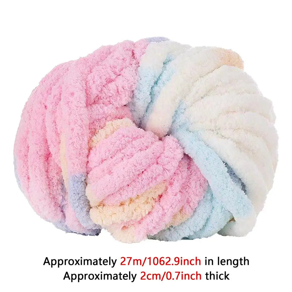 Ultra-Soft Thick Chenille Yarn for Blankets & Knitting Chunky Chenille Yarn PLUSH A