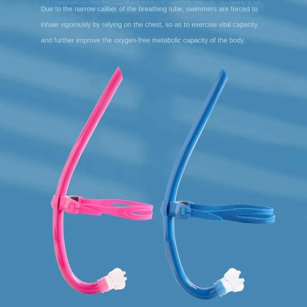 Silicone Front Swimmer Snorkel – Adjustable Swim Training Swim Training Snorkel PLUSH
