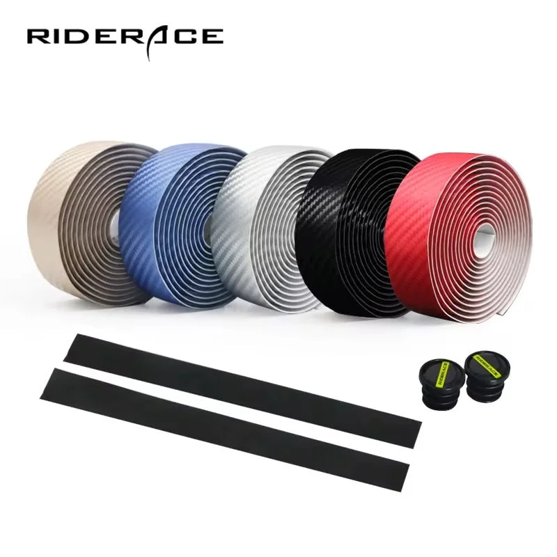 EVA PU Road Bike Handlebar Tape + End Plugs | Anti-Slip Grip Bike Handlebar Tape PLUSH