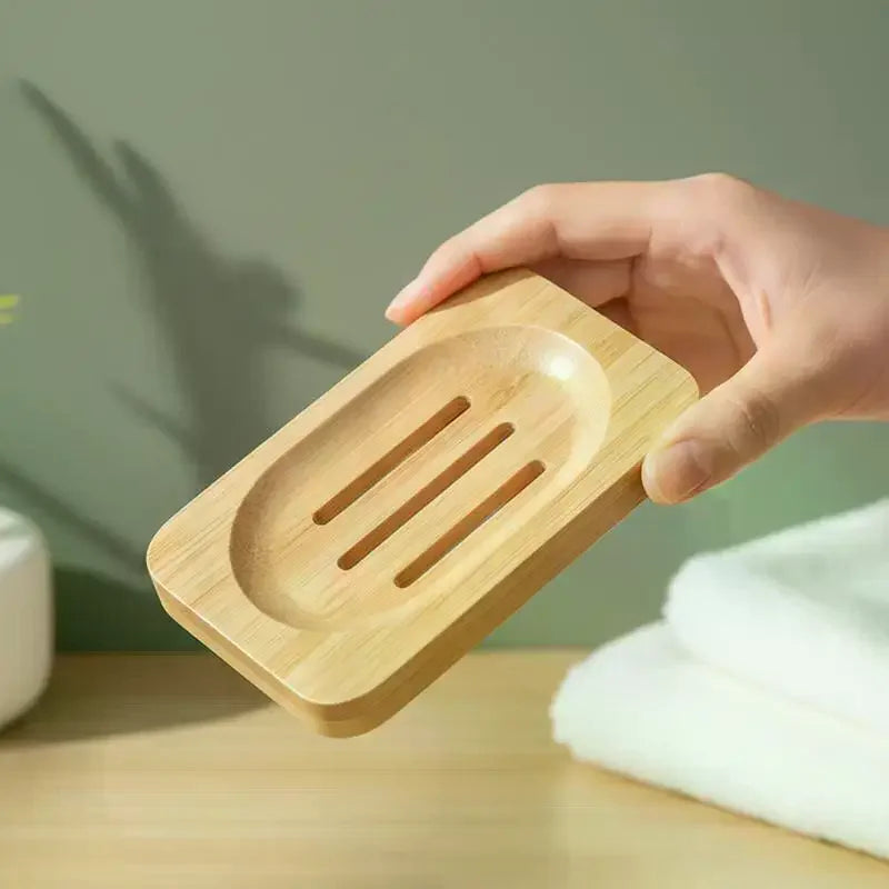 Self-Draining Bamboo Soap Box – Eco-Friendly Soap Dish Holder Bamboo Soap Dish PLUSH