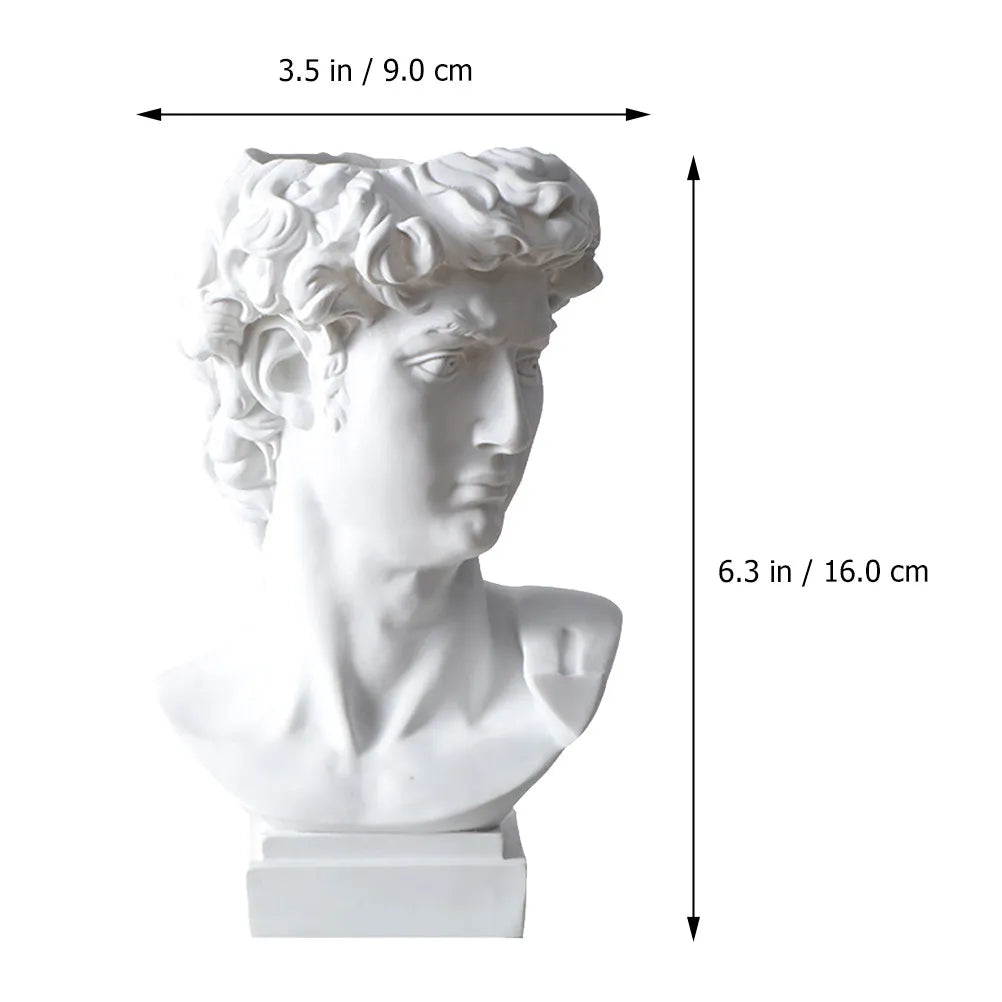 Resin Funny Statue Pen Holder & Mini Plant Pot – Desk Decor Novelty Pen Holder PLUSH