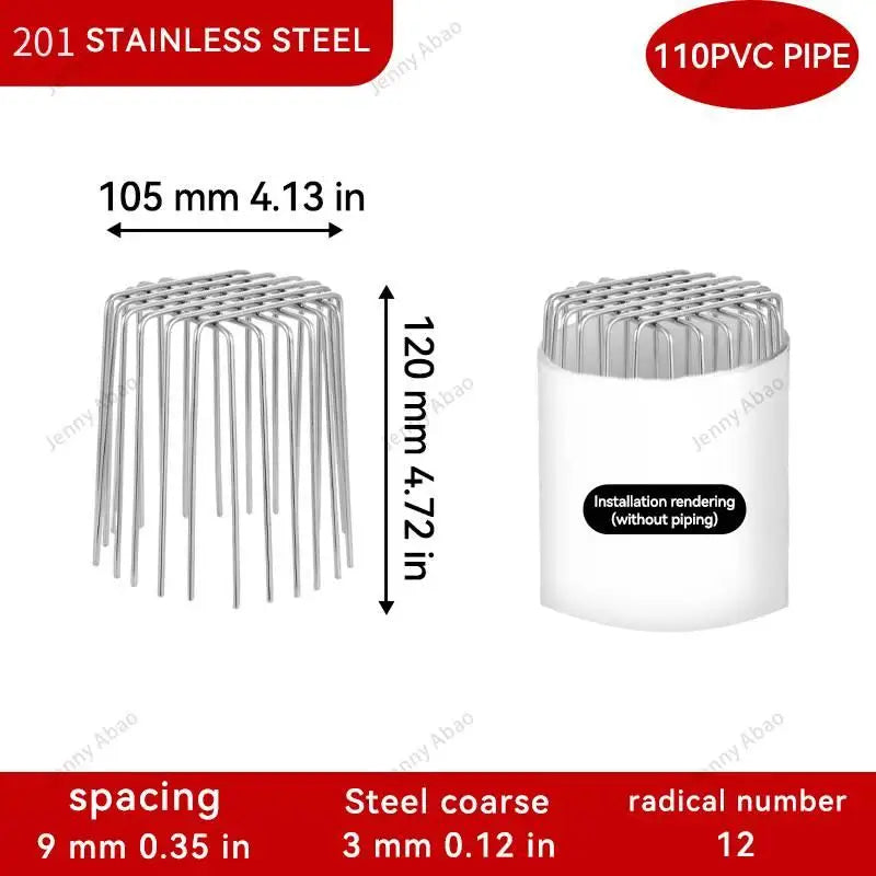 Stainless Steel Round Balcony Floor Drain – Anti-Clog Cover Floor Drain Cover PLUSH 110A