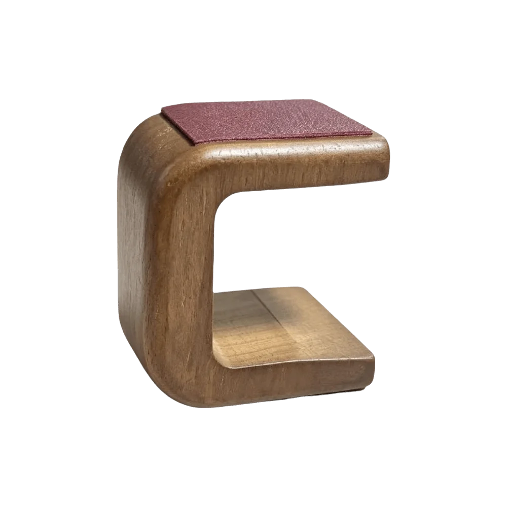 Wooden Watch Stand with Leather Pad – Jewelry Display Holder Watch Display Stand PLUSH 1 pc watch stand