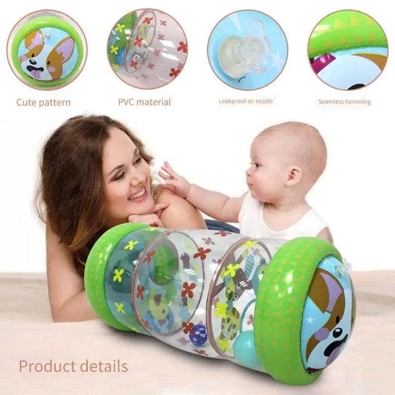 PVC Inflatable Roller Rattle Toy for Babies & Toddlers 0–3Y Inflatable Baby Toy PLUSH