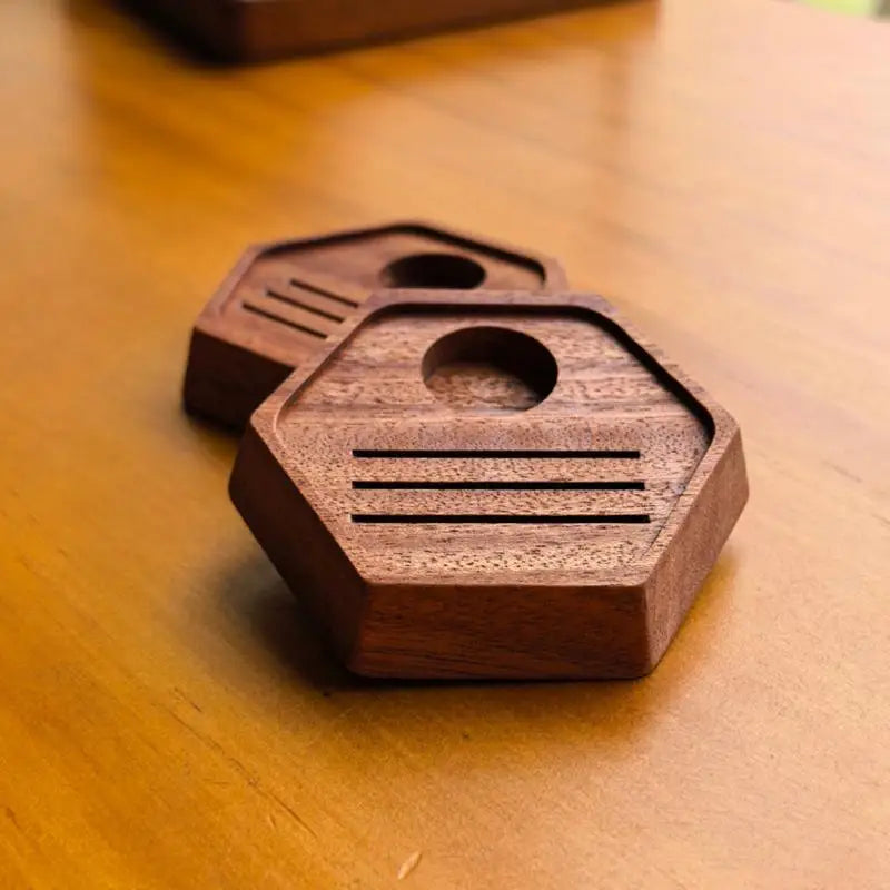 Wooden Hexagon Espresso Puck Screen Stand 51/53/58MM Coffee Accessory Stand PLUSH
