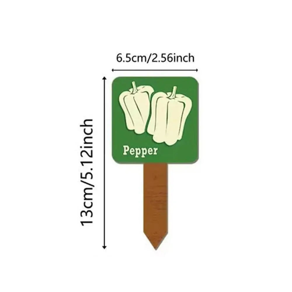 15pcs Wooden Waterproof Plant Markers & Garden Stakes Garden Plant Markers PLUSH 15Pcs