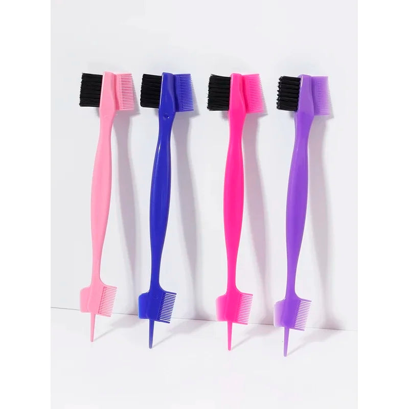 Edge Control Brush Comb for Wigs & Natural Hair – 1 or 4pcs Edge Styling Brush PLUSH