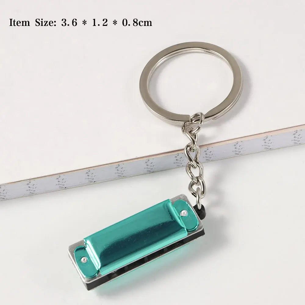 Mini Harmonica Keychain – Playable 8-Tone Key Ring Pendant Novelty Keychain PLUSH
