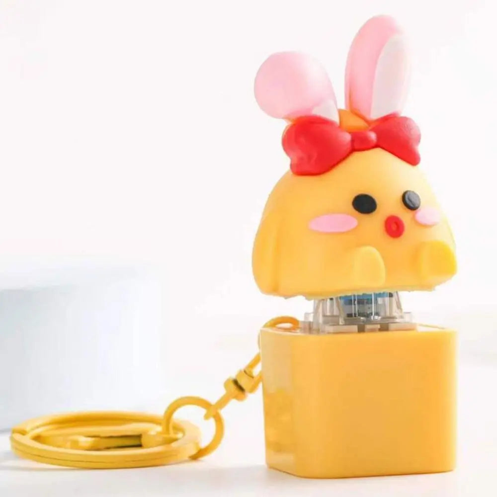 Yellow Chick LED Luminous Keyboard Keychain – Colorful Light LED Novelty Keychain PLUSH