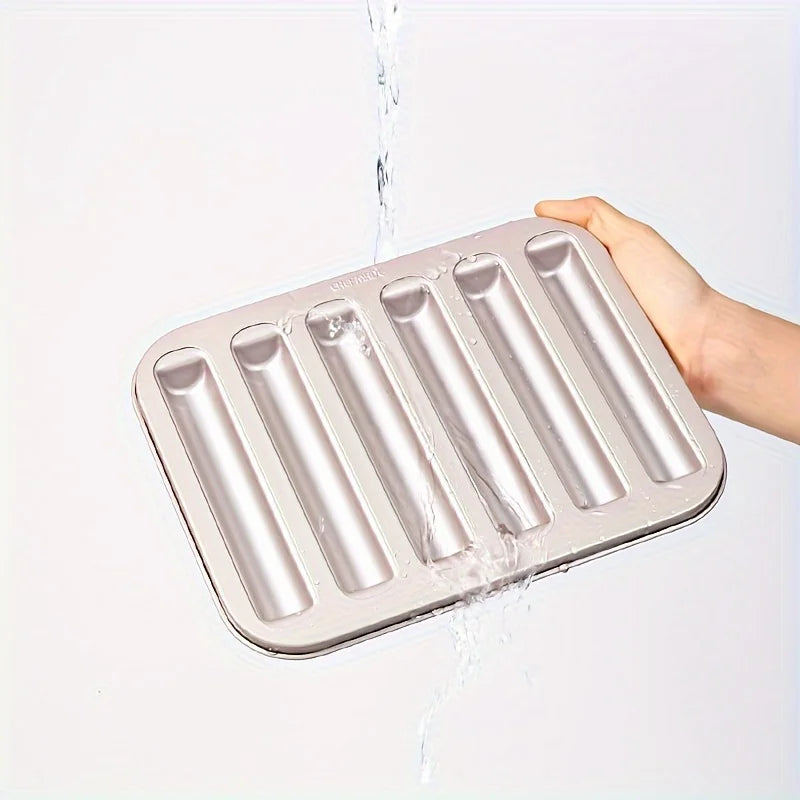 Non-Stick 6-Cavity Baking Pan – Financier, Muffin & Éclair Mold Non-Stick Baking Pan PLUSH