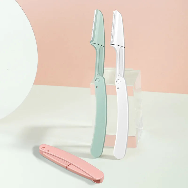 Folding Face Razor & Eyebrow Trimmer for Women – 1pc Eyebrow Trimmer Razor PLUSH