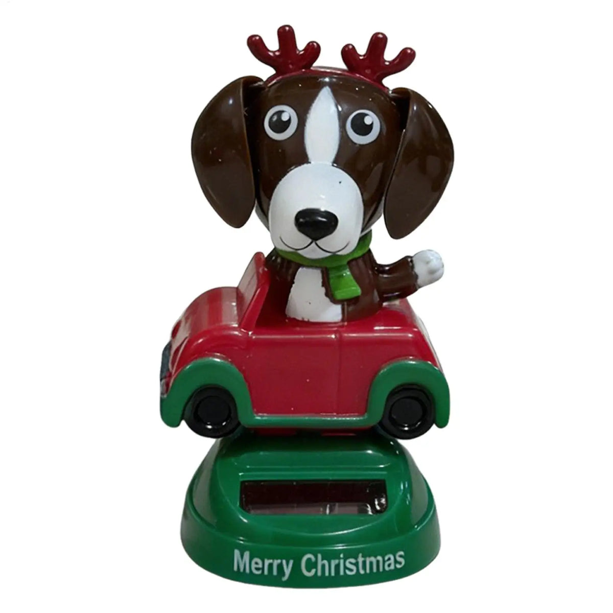 Solar Shaking Head Dog Car Dashboard Ornament Figurine Car Dashboard Ornament PLUSH