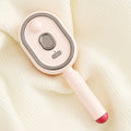 Nano Spray Electric Massage Comb – Retractable Teeth Electric Hair Comb PLUSH pink color USB Type-C