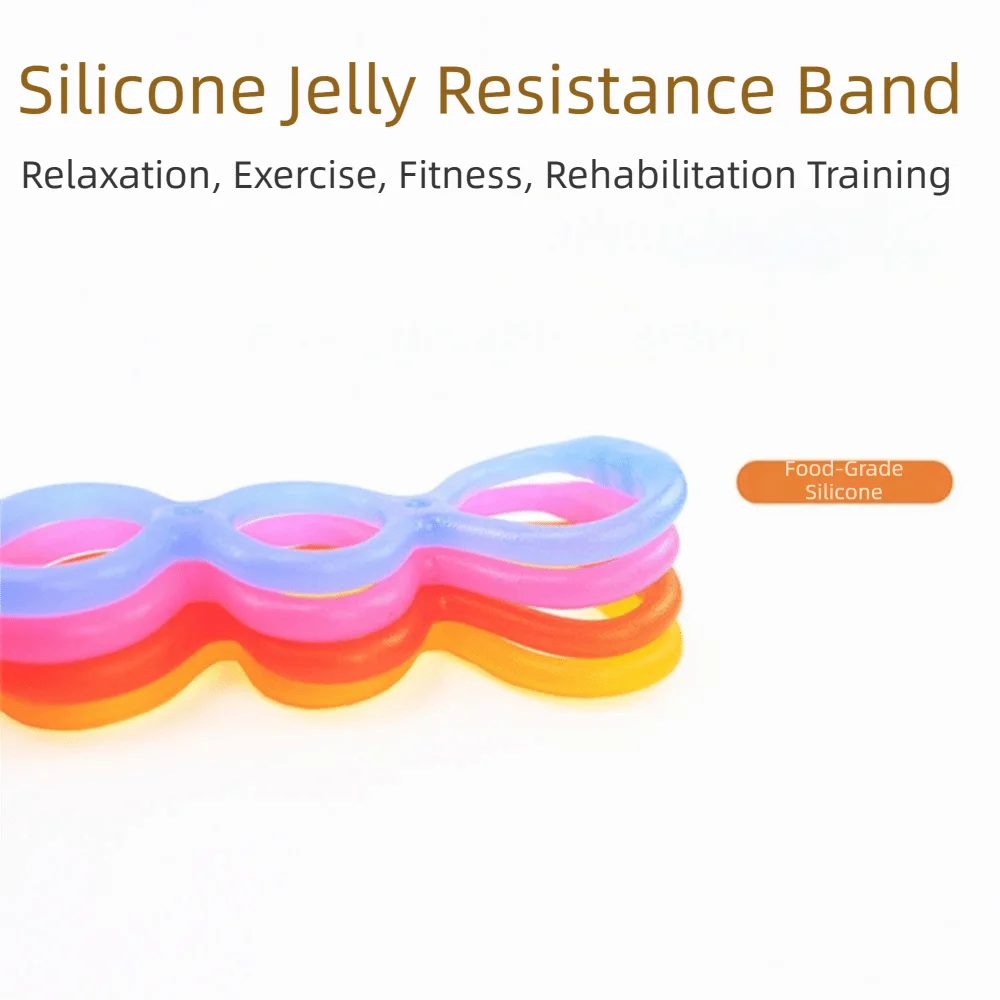 7-Hole Silicone Stretch Resistance Band – Portable Fitness Resistance Band PLUSH
