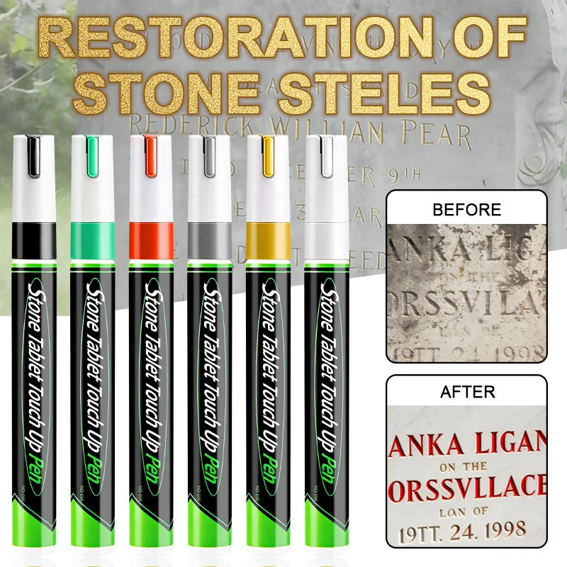 Pet Tombstone Touch-Up Paint Pen – Waterproof Metal Lettering Touch-Up Paint Pen PLUSH