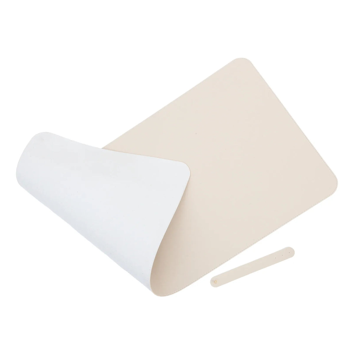 Foxnovo Large Beige Desk Pad – Non-Slip Keyboard & Mouse Mat Desk Pad Mat PLUSH