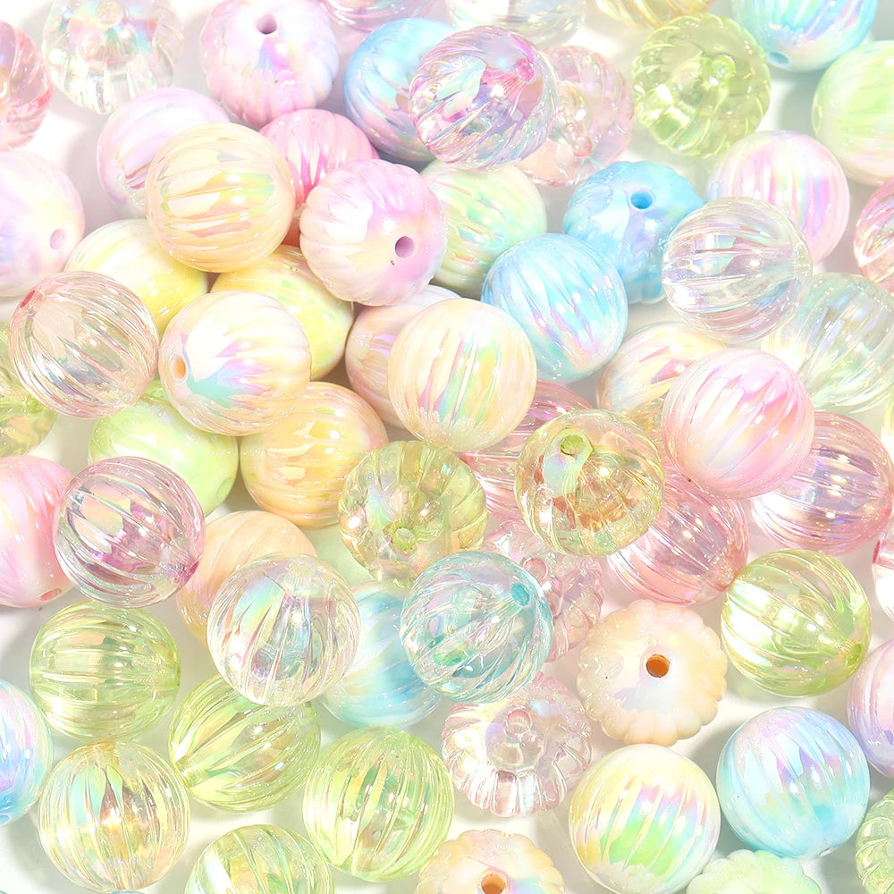 10pcs 16mm Color Plating Round Acrylic Spacer Beads – DIY Jewelry Acrylic Spacer Beads PLUSH