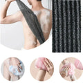 Nylon Exfoliating Bath Brush – Back & Body Shower Scrubber Exfoliating Bath Brush PLUSH black grid 50g