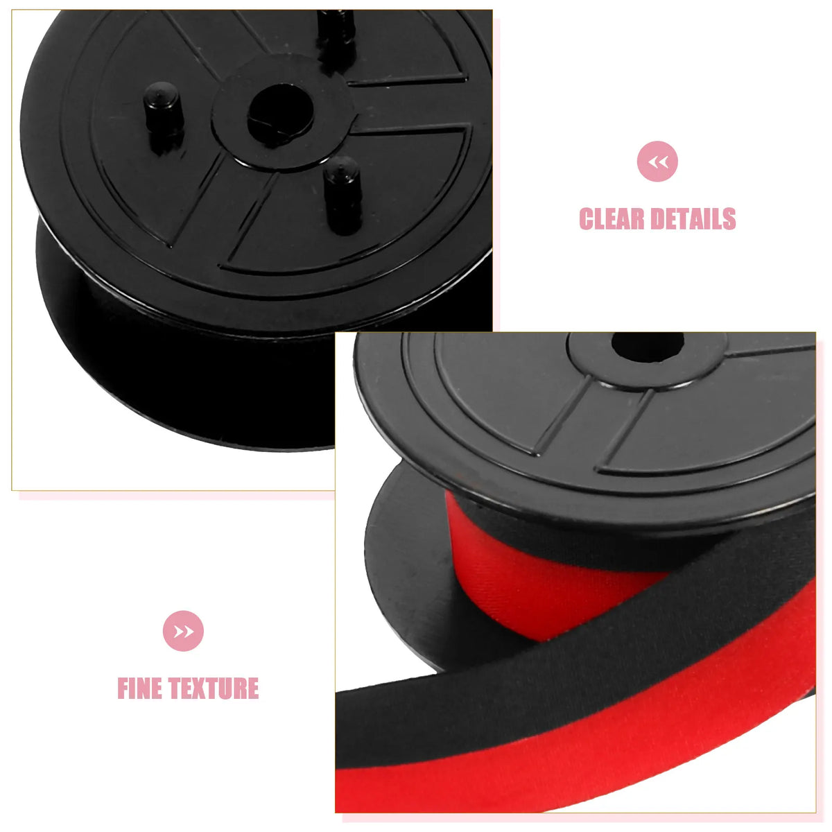 Twin Spool Universal Typewriter Ribbon – Dual Color Replacement Typewriter Ribbon PLUSH