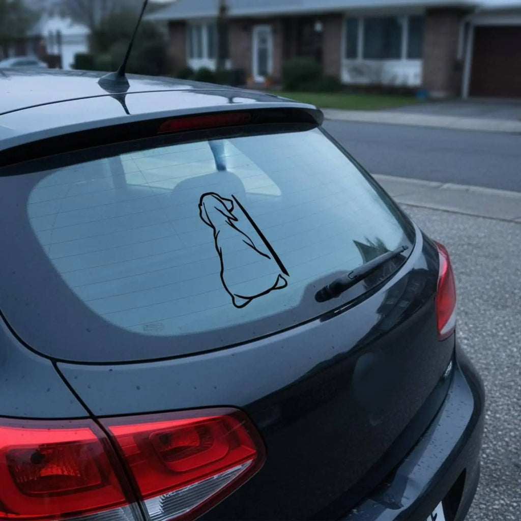 Interactive Dog Wiper Tail Car Window Sticker | PVC Decal Car Window Decal PLUSH