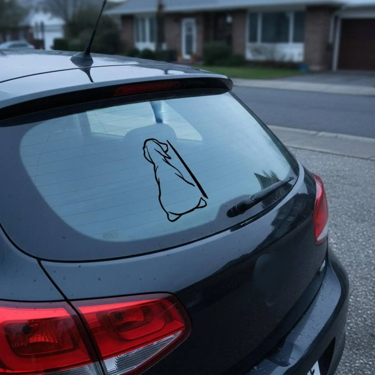 Interactive Dog Wiper Tail Car Window Sticker | PVC Decal Car Window Decal PLUSH