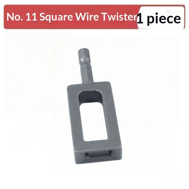 Wire Twisting Tool 1/4" Hex Shank – Alloy Wire Knotter Bit Wire Twisting Bit PLUSH A