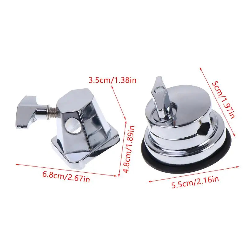3-Way Alloy Floor Tom Leg Clamp Holder | Drum Mount Hardware Drum Mount Hardware PLUSH