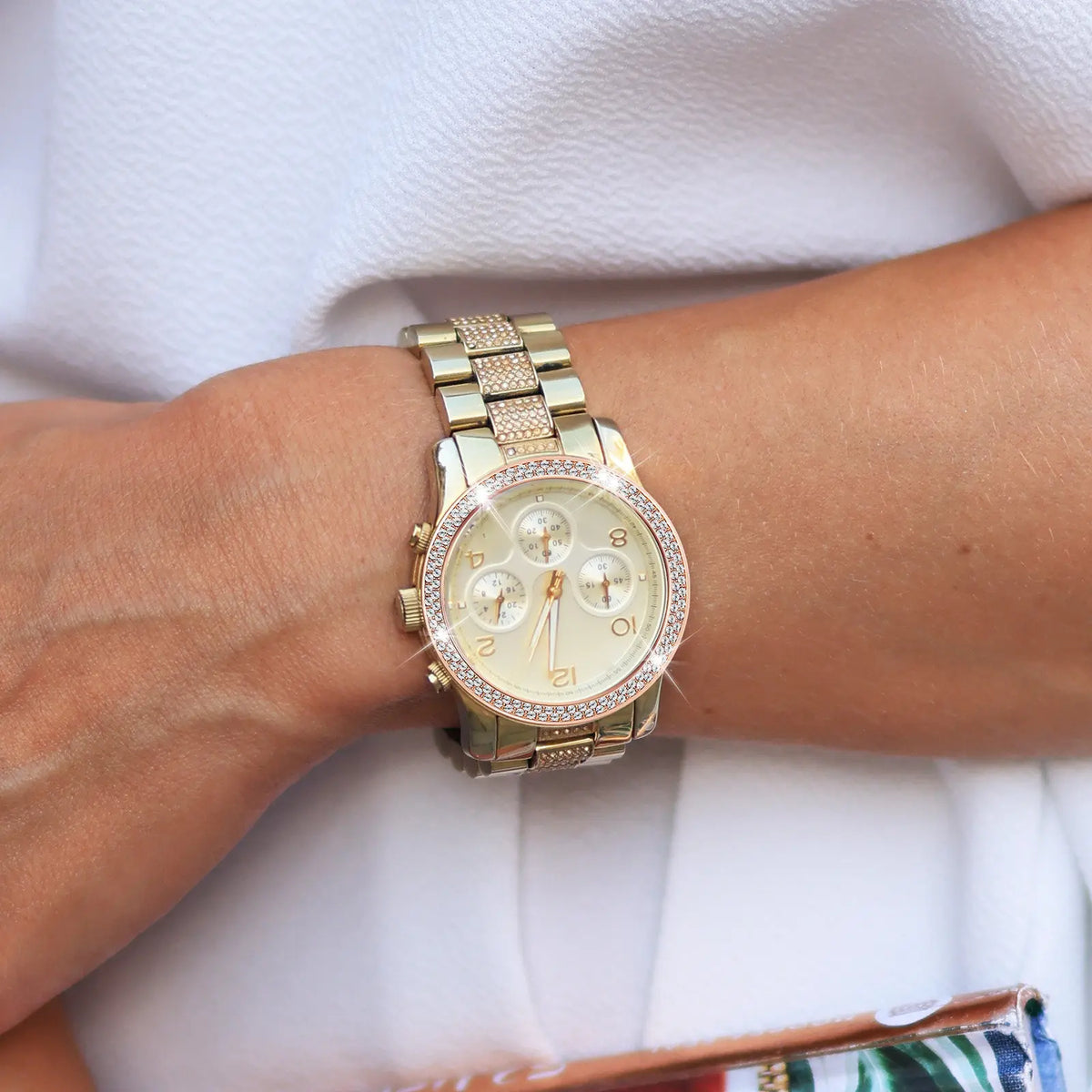 Rhinestone Watch Bezel Ring Cover – Double Row Bling Bumper Smartwatch Bezel Cover PLUSH Default Title