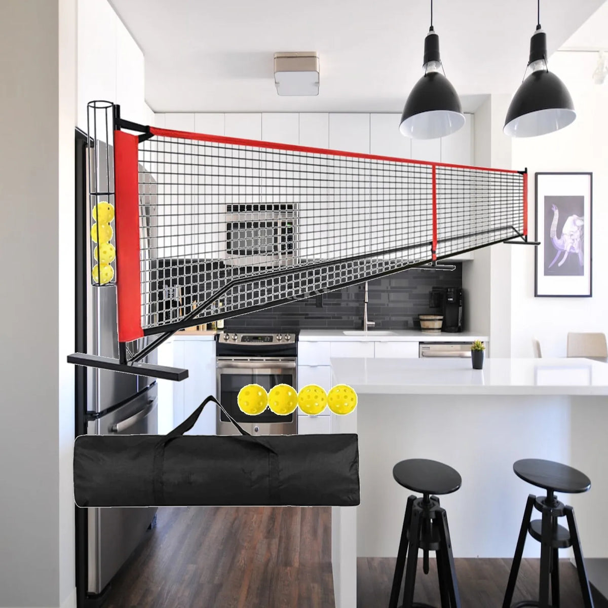 Portable Pickleball Net with Steel Frame & Carrying Bag Pickleball Net PLUSH Default Title