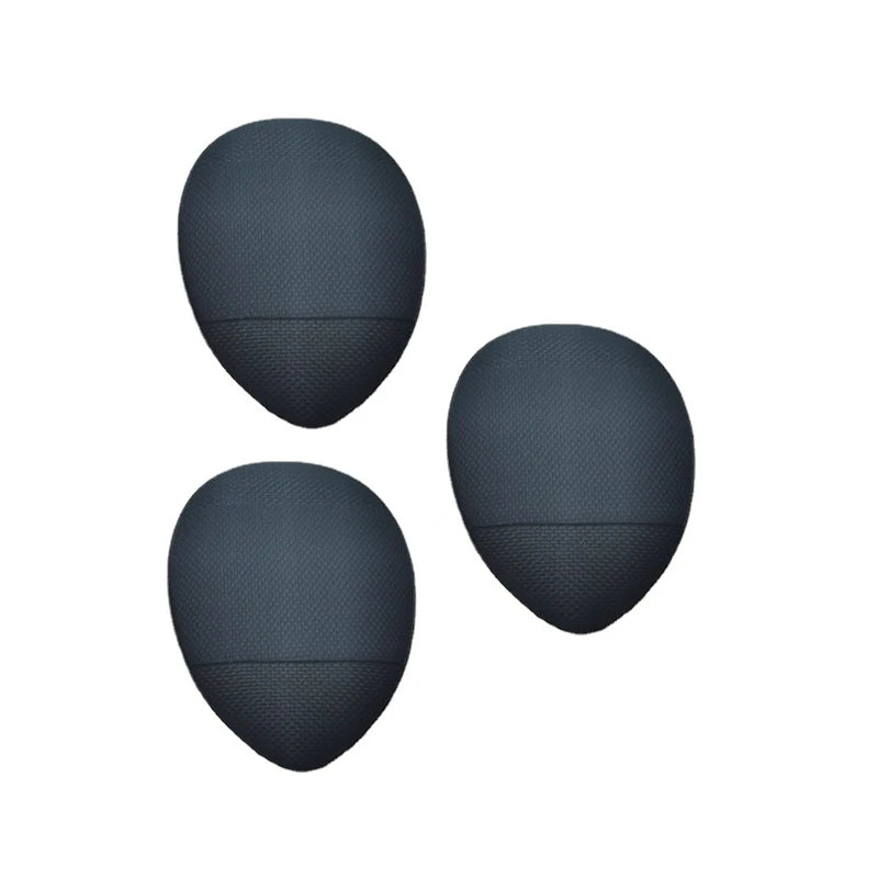 Mini Cosmetic Cushion Puff Set – Foundation & Concealer Sponge Makeup Sponge Puff PLUSH Black 3pcs OPP