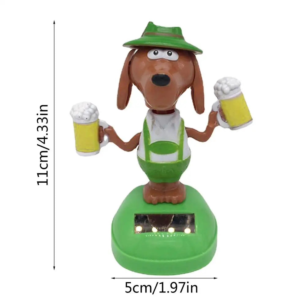 Solar Dancing Dog Bobble Head – Car Dashboard Toy Solar Bobble Head Toy PLUSH Random color