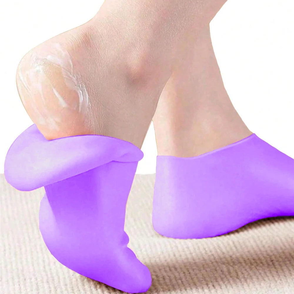 Silicone Moisturizing Foot Socks – Massage & Dry Heel Care Moisturizing Foot Socks PLUSH