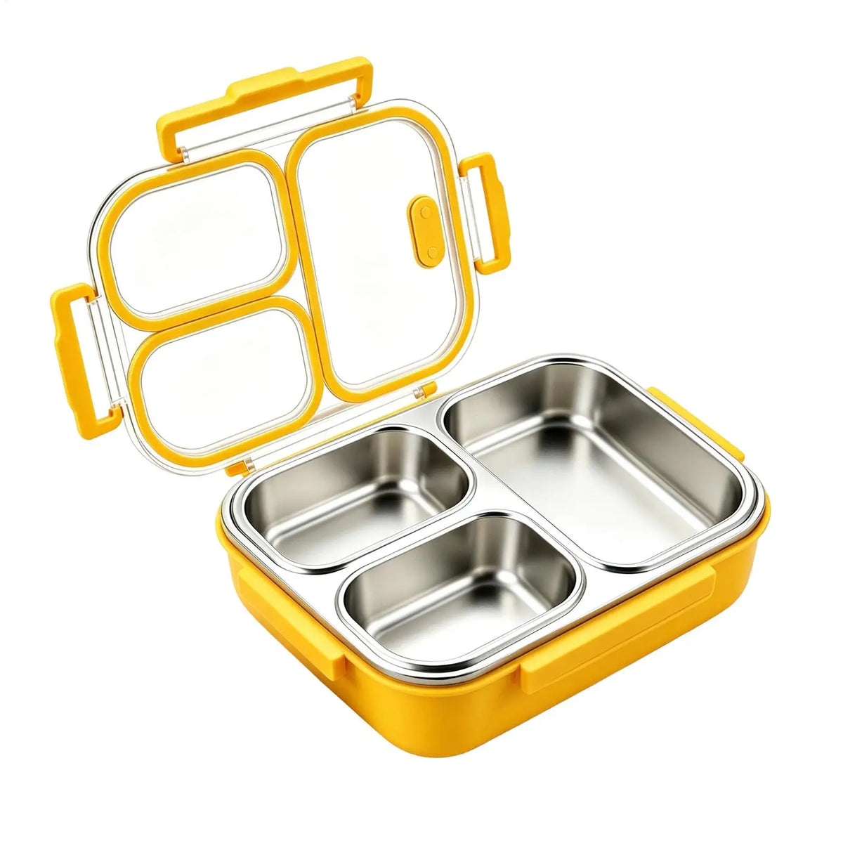 3-Grid Stainless Steel Bento Lunch Box – Leakproof Large Bento Lunch Box PLUSH