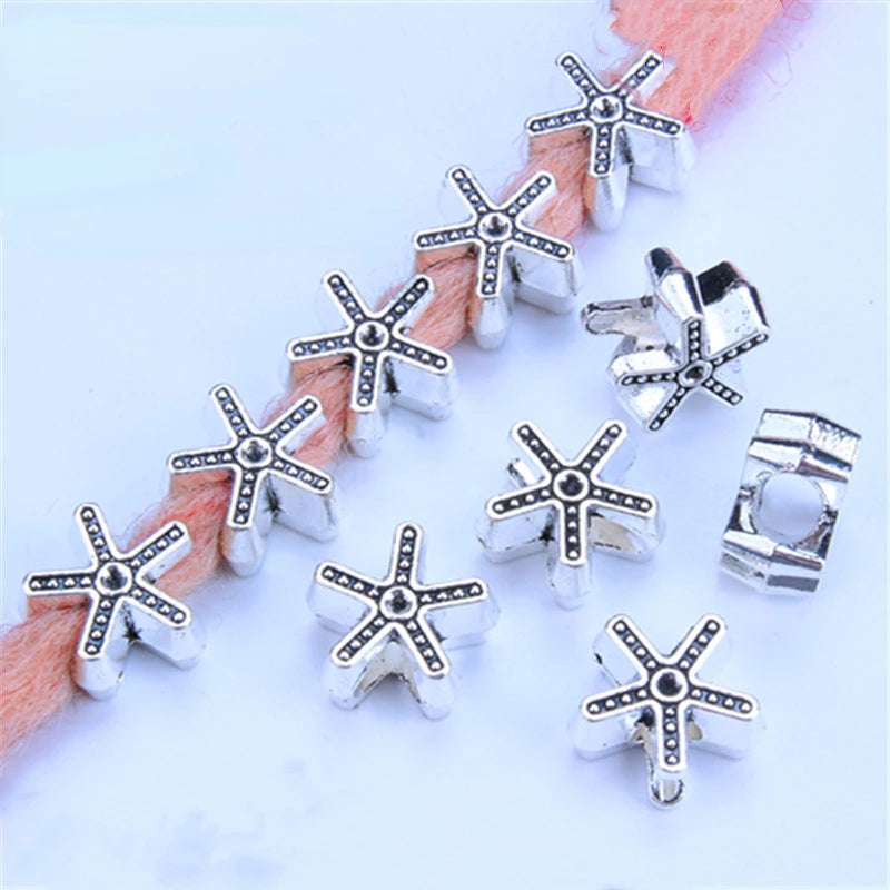 5pcs Silver Viking Dreadlock Hair Beads – Braid Cuffs & Clips Hair Bead Cuffs PLUSH