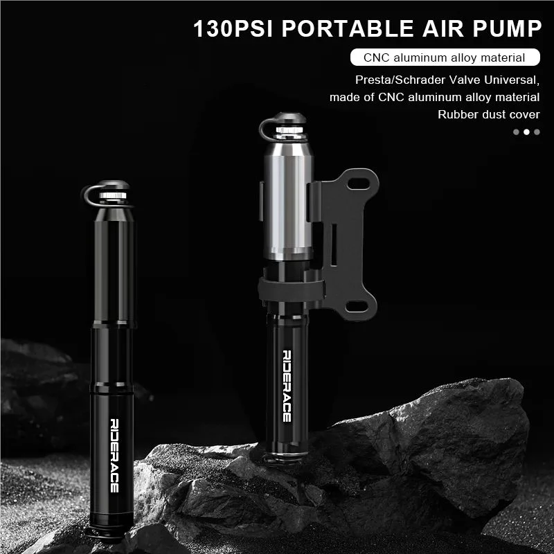 Portable Mini Bike Pump – Schrader & Presta Valve, High Pressure Bicycle Hand Pump PLUSH
