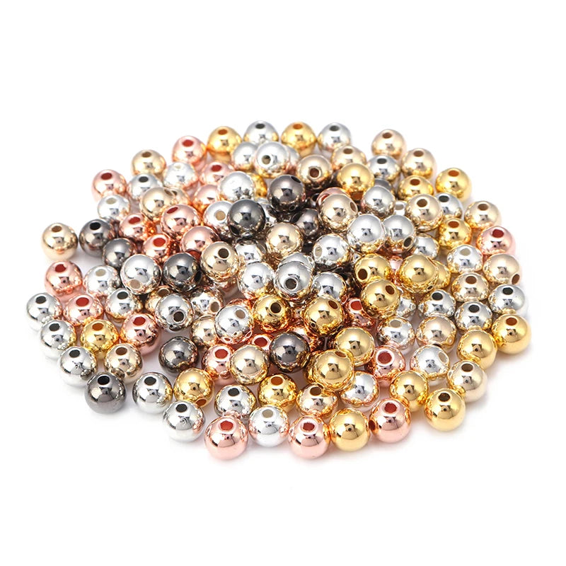 Gold CCB Round Spacer Beads 3–14mm | DIY Jewelry Making Jewelry Spacer Beads PLUSH
