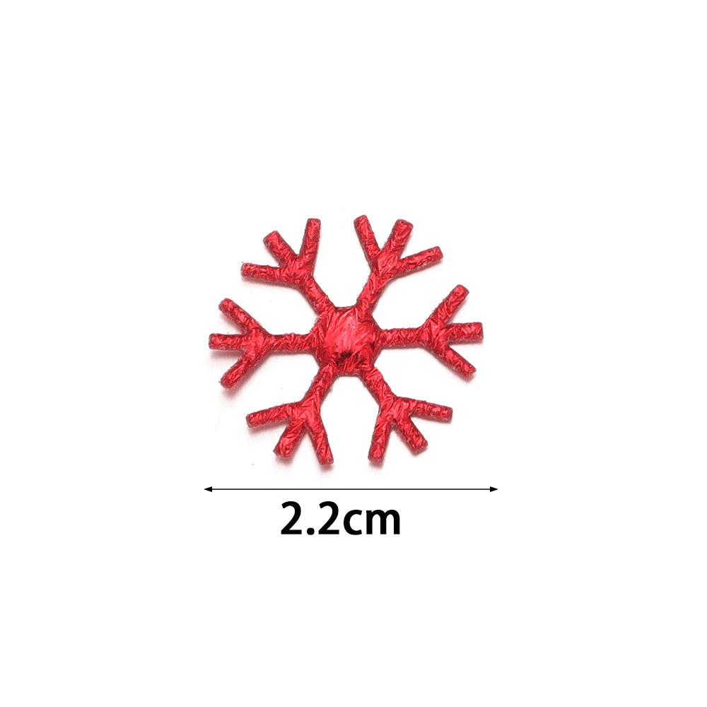 100pcs Felt Snowflake Appliques – Christmas DIY Craft Decor Craft Appliques PLUSH