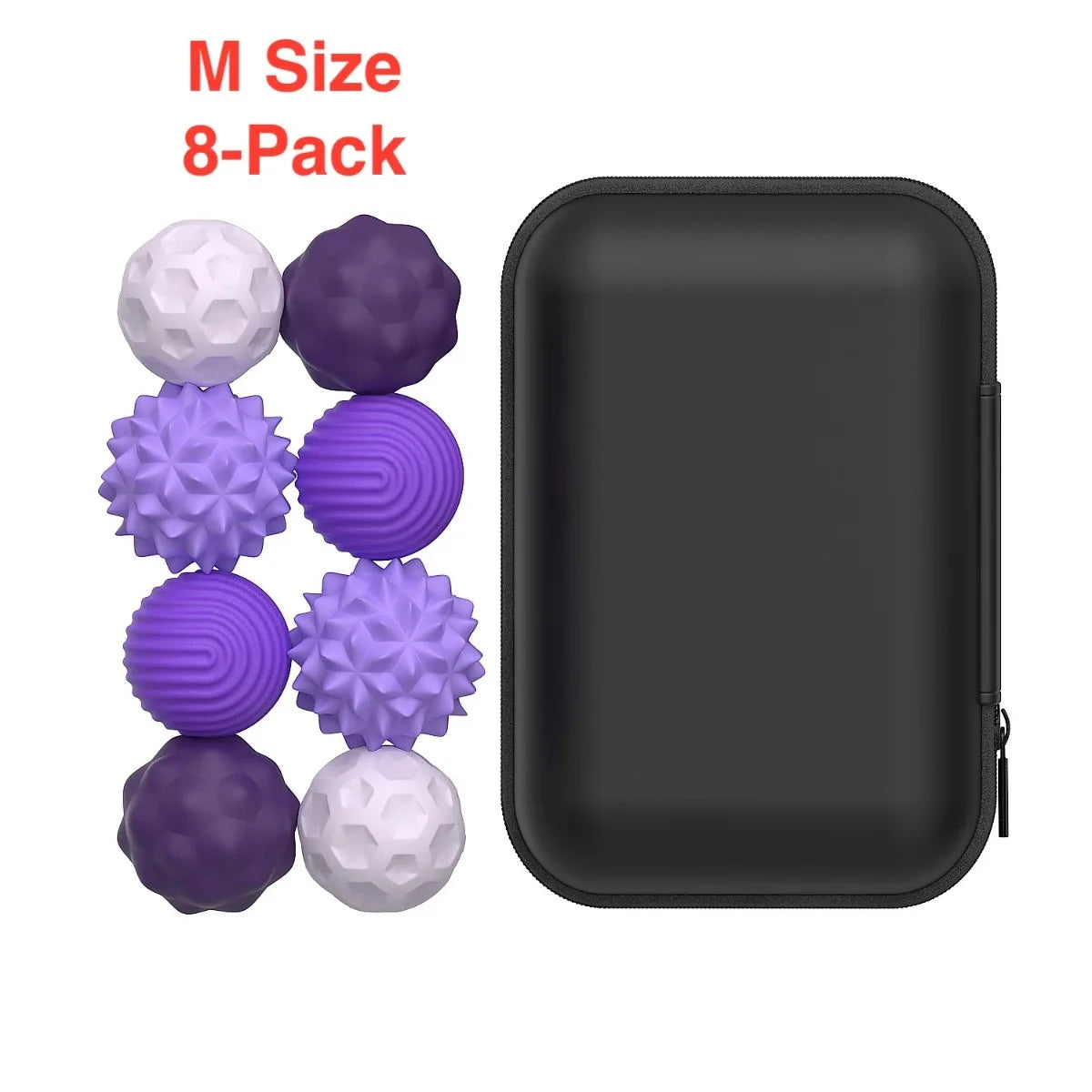 Silicone Magnetic Sensory Fidget Balls for Kids & Adults Sensory Fidget Toy PLUSH M 8-pack Purple