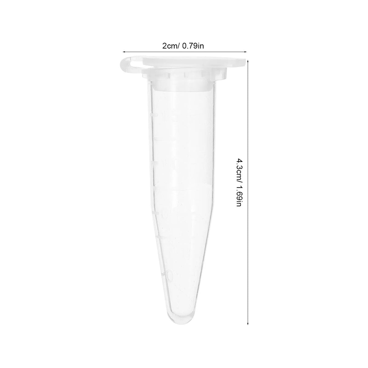 50pcs 5mL Graduated Plastic Centrifuge Tubes with Screw Caps Lab Sample Tubes PLUSH