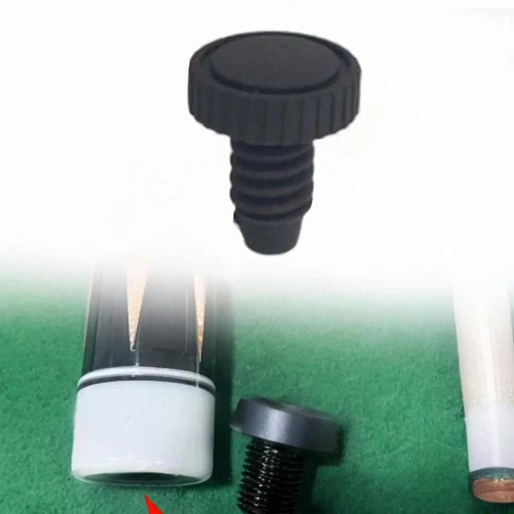 Billiard Cue Bottom Bumper Plug – Screw-On Protector 2-Pack Cue Bumper Plug PLUSH