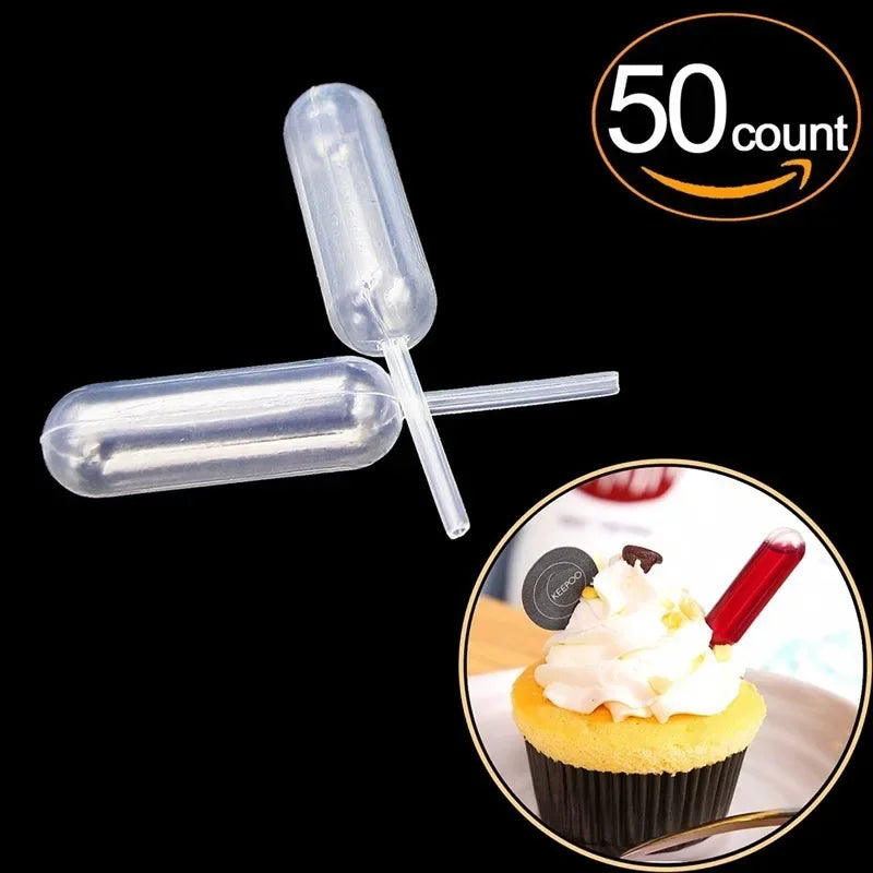 50pcs 4ml Disposable Squeeze Transfer Pipettes for Baking Baking Pipettes PLUSH Default Title