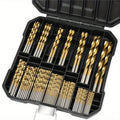 99-Piece Titanium Coated Drill Bit Set – Metal Wood Plastic Drill Bit Set PLUSH 1 set