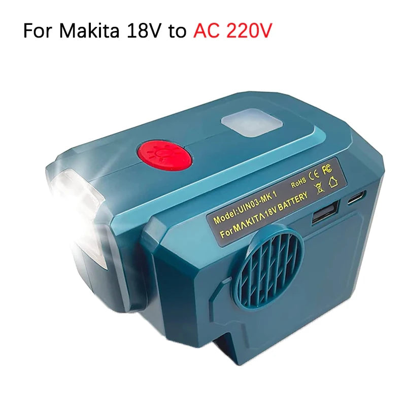 ZWINCKY 200W Makita 18V Battery Inverter – 110V/220V Portable Portable Power Inverter PLUSH for Makita to 220V China Mainland