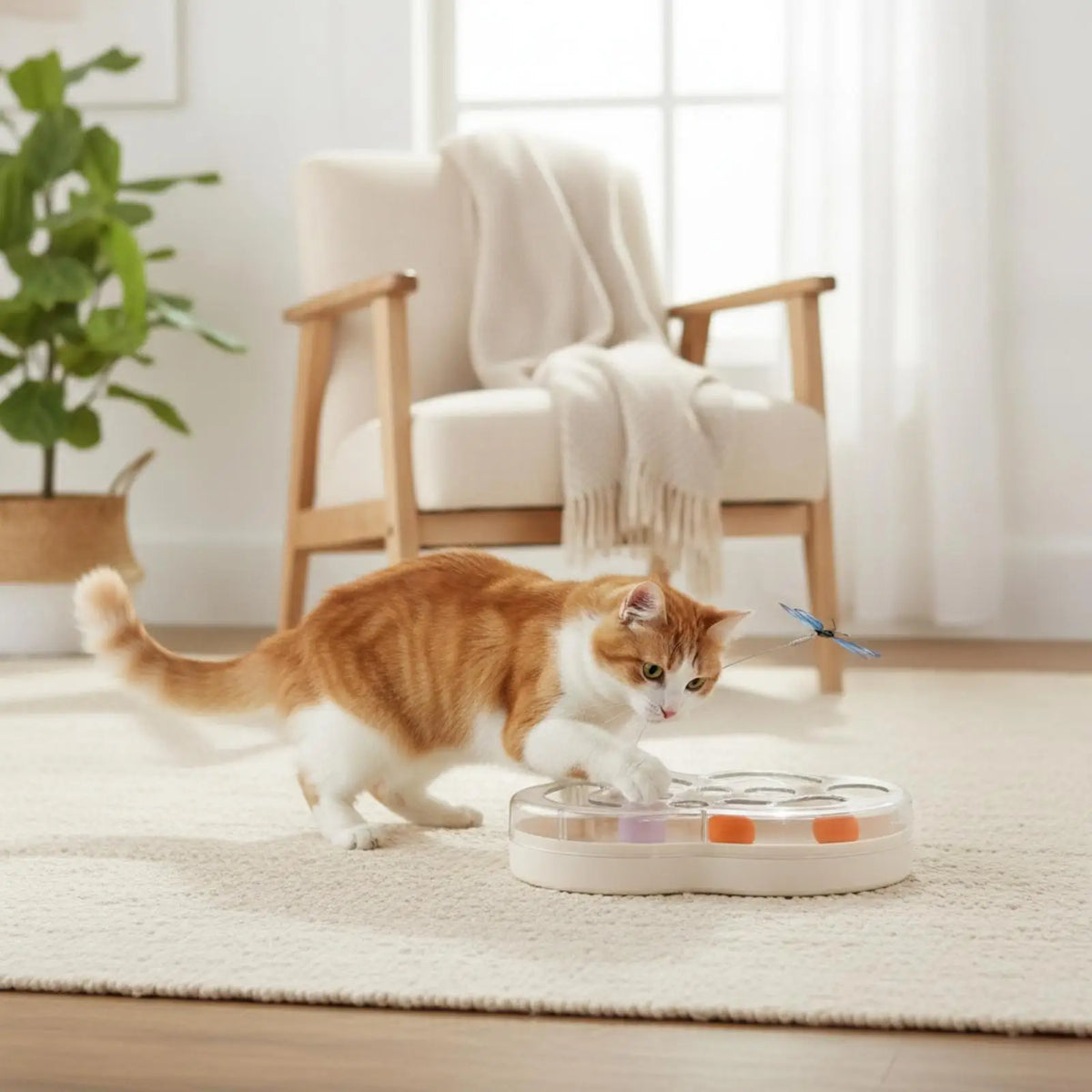 Rechargeable Electric Cat Toy – Butterfly & Track Balls Electric Cat Toy PLUSH