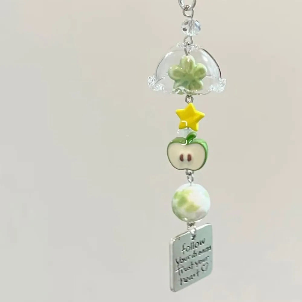 Star Wishing Bottle Wind Chime Keychain – Bag & Phone Charm Decorative Keychain Charm PLUSH Style 7