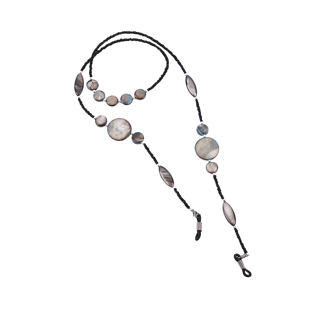 Shell & Glass Bead Eyeglass Chain – Beaded Sunglasses Lanyard Eyeglass Chain PLUSH Multicolor